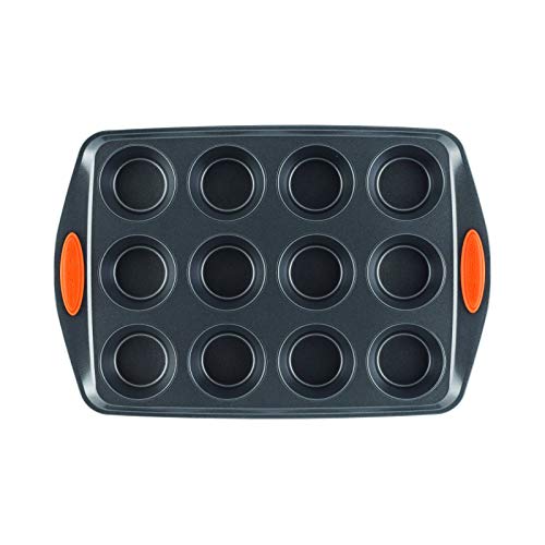 12-Cup Muffin Pan - color: Orange Grips, size: 12 Cup