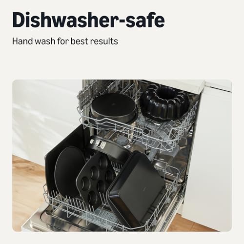 Amazon Basics Nonstick Bakeware Set, Stackable, Dishwasher and Oven-Safe, Baking Pan, 6 Piece (Pack of 2) - size: 6 Piece (Pack of 2)