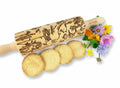 MEADOW Embossing Rolling Pin. Laser Engraved Rolling Pin for Pottery and Cookies by Algis Crafts
