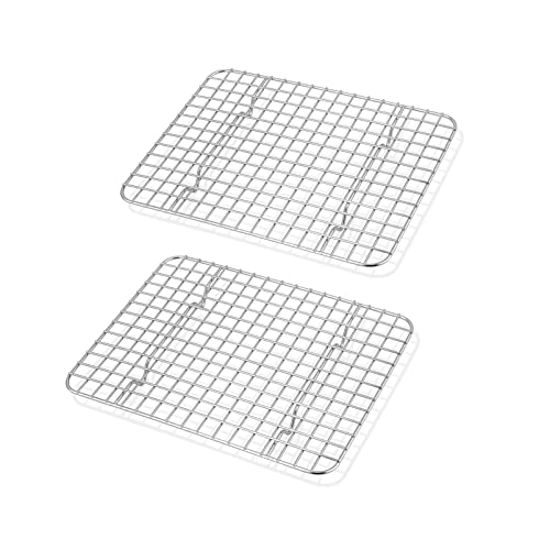 TeamFar Cooling Rack, 8.75”x6.25” Stainless Steel Baking Grid Wire Rack - size: 8.75 x 6.25-Inch