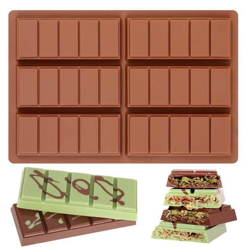 Chocolate Molds - Non-Stick Chocolate Bar Mold, Break Apart Chocolate Mold Food Grade Deep Mold For Tabs Chocolate Milk Snacks - color: Choco: 1 PC, size: Rectangle