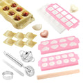 8PCS Ravioli Maker Press Set,for Homemade Pasta,Dumpling,Pastry Kit(Pink) - color: Pink