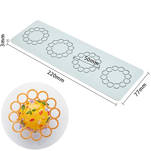 TUKE Silicone 3D Multi Pattern Geometric Fondant Lace Pad Cake Mold - Mo Gray (8.8x3.08x0.12inch) - size: E_8.8x3.08x0.12inch