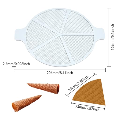 mostsom Embossing Fondant Lace Mold, Silicone Cake Decorating Mat, Elegant Lace Pattern Baking Tool for Sugar Craft, Chocolate, Gum Paste (C_ Ice Cream Cone)