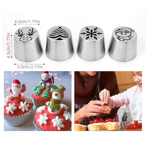 25 Pcs Extra Large Christmas Frosting Icing Tips Set
