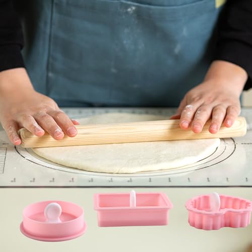 3pcs Mini Heart Cookie Cutter Set Lemon Envelope Heart Cookie Cutters for Kids & Adults Wedding Plastic 3D Cookie Cutters Set Fondant Stamp Biscuit Moulds DIY Baking Tool