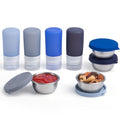 MICEBAY 8-Pack Salad Dressing Container, Leakproof Squeeze Bottles - color: Blue