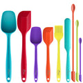 HOTEC 9-Pack BPA Free Silicone Spatula Set, Multi-Color - color: Multicolor-9