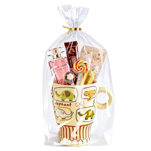 PigPotParty Cellophane Gift Bags 8x14 Inch, 100 Pack, Clear Goodie Bags - color: 8x14 Inch (Pack of 100)