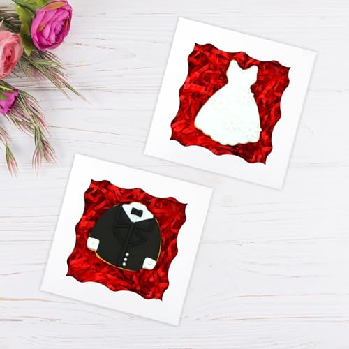 100pcs Individual Cookie Boxes 4 1/2" x4 1/2" x1 1/5" Treat Boxes