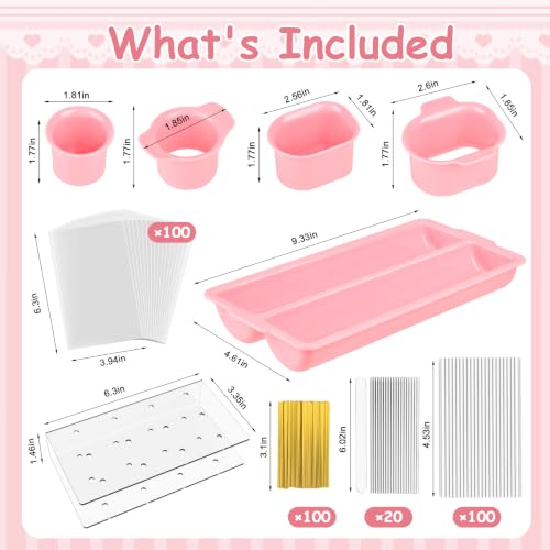 Antner Cake Pop Mold Set Complete Homemade Popsicle Cakesicle Molds - color: Pink