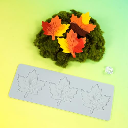 Lace Fondant Silicone Mold Maple Leaf Pattern Cake Decorating Chocolate, Candy, Buttercream, and Gummy Making, Elegant Baking Tools (C_ Maple Leaf) - size: C_ Maple Leaf