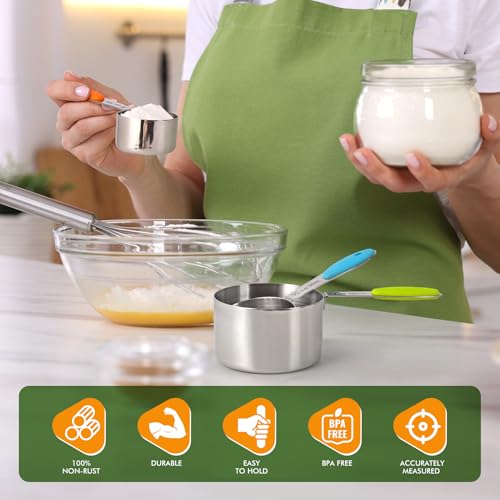 HOTEC 10-Pack Measuring Cups & Spoons Set, Multicolor - color: Multicolor