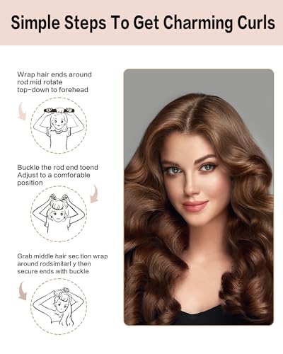 Seritant Heatless Curls Overnight with Satin Head Scarf, Velvet Hair Rollers for Blowout Look, No Heat Curling Rod for Long Thick Hair, Soft Sleep In Flexi Rods - color: Everglade Green