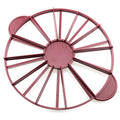 RLECS Round Cake Divider and Pie Slicer - Equal Portion Cutter, Slice Marker, Baking Tool, Kitchen Utensil - Red, 10 or 12 Slices, Double Sided Cake Portion Marker