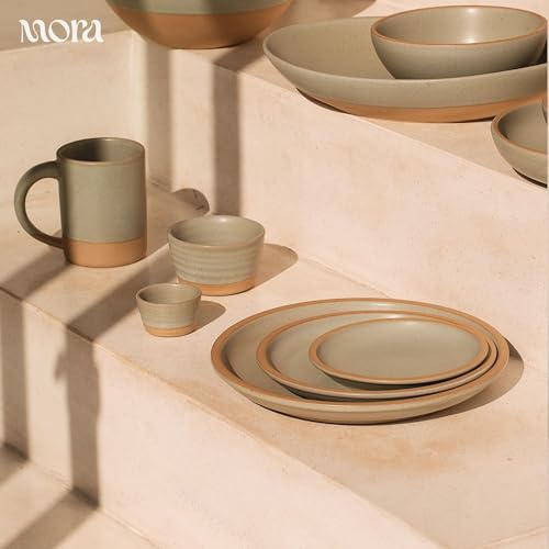 Mora Mini Ramekins Set of 4, 8oz Ceramic Pottery Baking Dishes - Microwave, Oven and Dishwasher Safe - Harvest - color: Harvest, size: Mini