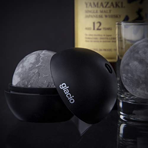 Round Ice Cube Molds, Large Whiskey Ice Ball Maker, Slow Melting - color: Ultra Clear 4PC (Black)