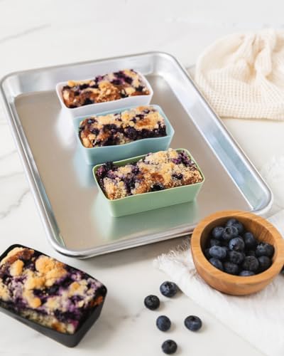 The Silicone Kitchen Reusable Silicone Bento Baking Cup, Non-Toxic, BPA Free, Dishwasher Safe Bento Box Accessories Lunch Box Dividers, Square and Rectangle, 24 Pack, Blue, White, Green - size: Bento