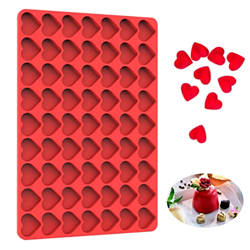 Heart Silicone Molds for Gummy, Candy, Chocolate, Homemade Treats - color: Red Heart
