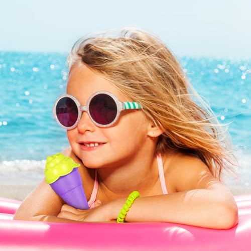 VOSAREA 1 Set Plastic Sand Ice Cream Set, Ice Cream Cones with Scoop, Kids Beach Sand Model Tool for Outdoor Seaside Activities