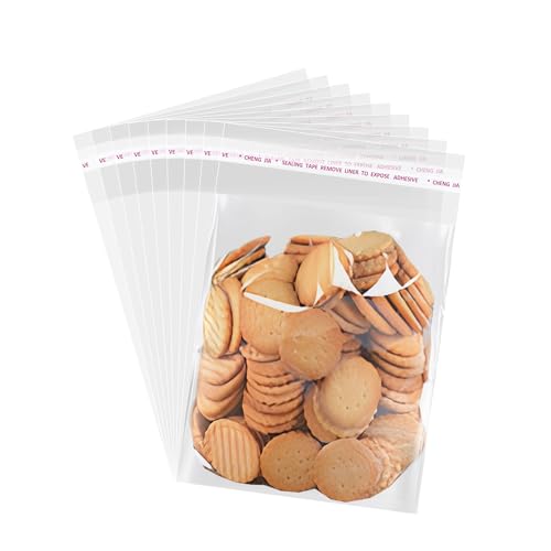 JOYIT 200pcs 4"x6" Clear Cellophane Bag, Self Adhesive Sealing Bags - size: 4in*6in