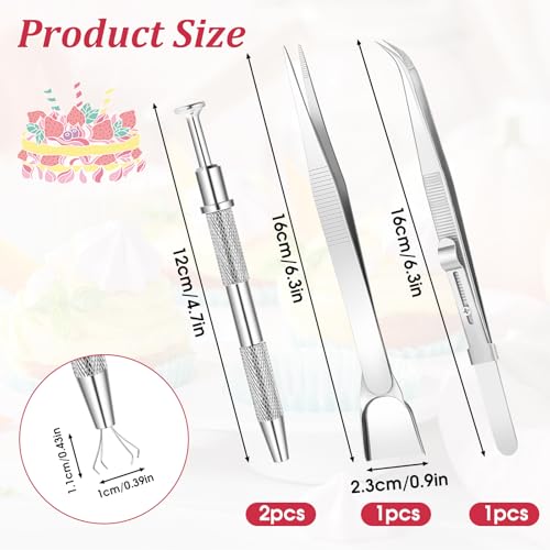 4pcs Sprinkles Tools for Cake Decorating, 4 Claw Sprinkle Pen Pearl Grabber