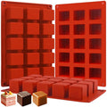 3Pcs Square Cube Cake Silicone Mold, 1.4" x 1.4" x 1.4" 3D Square Silicone Chocolate Molds for Baking, 45-Cavity Cube Jello Silicone Mold for Truffle Chocolate, Mini Brownie, Ice Cube - color: 15-Cavity Regular Square
