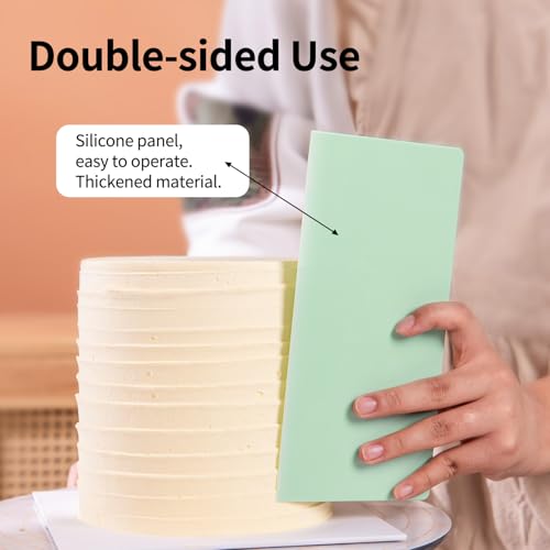 KALAIEN 2PCS Cake Smoother Scraper Dough Scraper Tools Set
