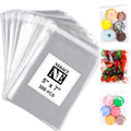 NEOACT 300 PCS 5"x7" Cookie Bags Clear Resealable Cellophane Bags - size: 300 Count (5"x7")