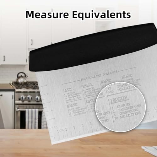 Vaincre 2PCS 6" Stainless Steel Bench Dough Scraper Cutter