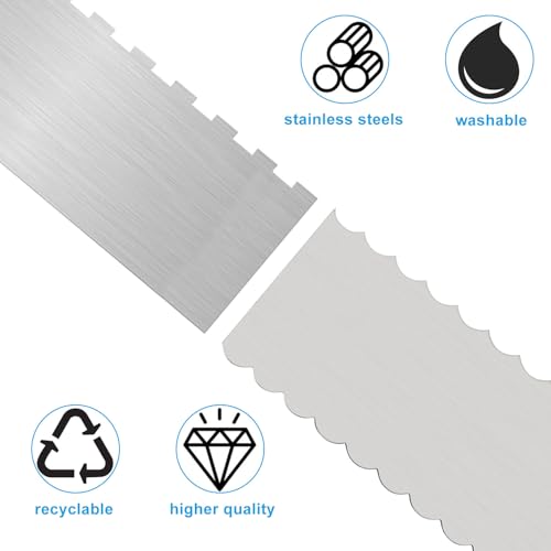 8.7 Inch Stainless Steel Cake Scraper, 2 Pieces - size: 2 Pieces