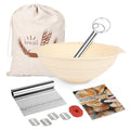 Sourdough Kit- Silicone Banneton, Dough Scraper, Lame, Whisk&Bag