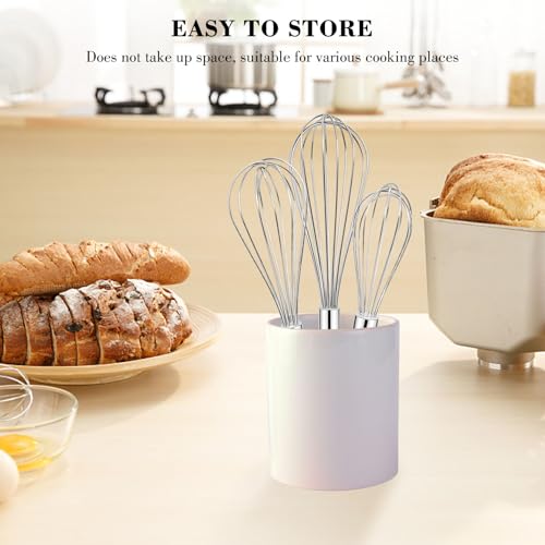 NileHome 3-Pack Stainless Steel Whisk Set, Kitchen Utensils for Cooking - color: Silver, size: 3 Piece