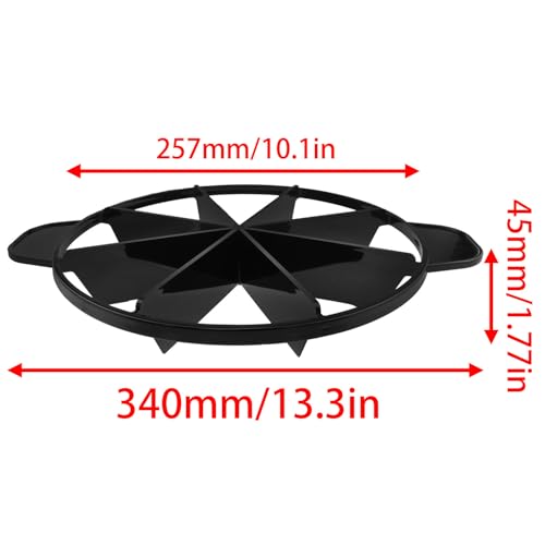 1 Pcs Black 8-Slice Pie Cutter with Side Handles