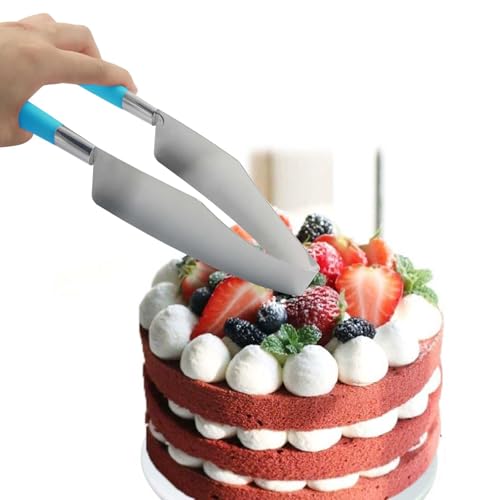 Blue Cake Slicer, 2 Pieces, Stainless Steel Cake Server Cutter - color: Blue