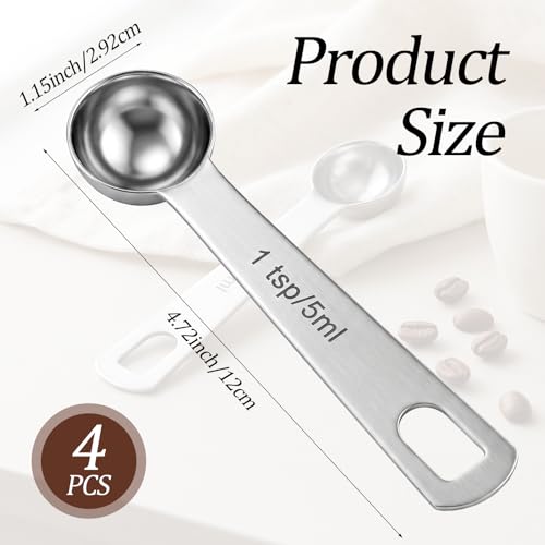 4 Pcs 1 Teaspoon Measuring Spoon