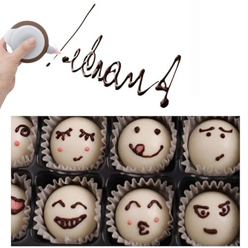 Silicone Macaron Baking Kit, 48 Capacity Macaron Silicone Mat and Decorating Piping Pot with 3 nozzles, Non stick Reusable Macaroon Baking Supplies (Brown)