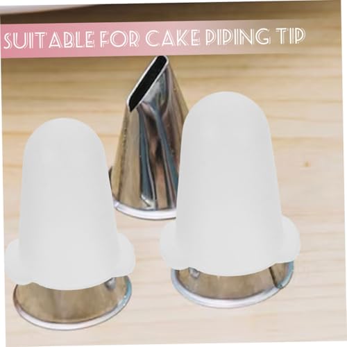 Silicone Piping Tip Protectors 4 Pack White for Icing - size: 4.80X2.80X2.80CM