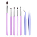 Sibba 7 PCS Food Paint Brushes with Elbow & Straight Tip Tweezer Set