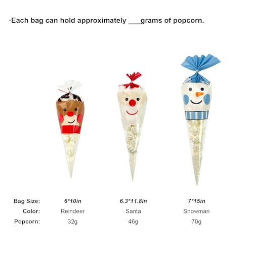 EKAPACKAGING 6x10in Christmas Reindeer Food Bags with Ties, 50Pcs - color: Reindeer, size: 6X10 INCHES