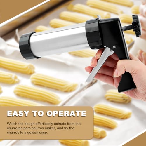 Churro Maker Machine, 3-in-1 Stainless Steel Cookie Press Gun