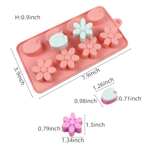 Flower Chocolate Molds 3pcs Tulip Silicone Candy Molds For Ice Cube Resin Soap Cupcake Decoration - size: Tulip Flower