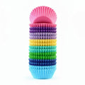 400 Pcs Mini Bright Rainbow Cupcake Liners Paper Baking Cups