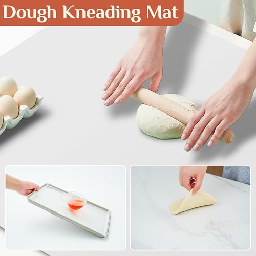 GTJ Silicone Baking Mat Roll, Reusable Baking Sheet Liners, 12 in x 10 ft - color: White, size: 120"L x 12"W
