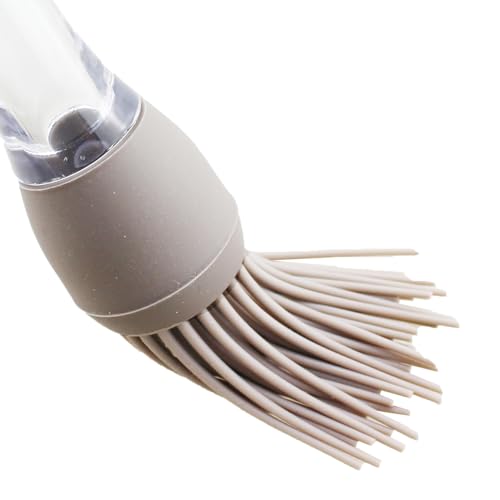 TAODAN 2PCS Gray Food Grade Silicone Oil/Pastry Brush Kitchen Gadgets 9.05x0.98inch Baking Supplies Suitable for Barbecues and Salads