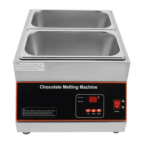 500W 2 Tanks Commercial Chocolate Melter Electric Butter Tempering Machine - size: 2 Tanks, 500W, Digital Display