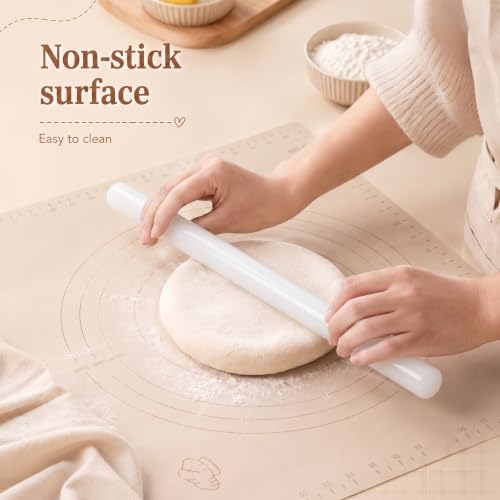 13 Inch X 0.98 Inch PP Non-stick Fondant Clay Rolling Pin
