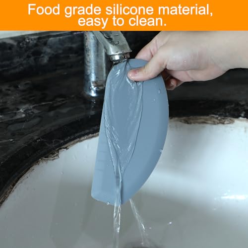 2pcs Silicone Dough Scraper, Curved Edge Bench Scraper & Stainless Steel Sheet Flexible Pastry Scraper Bread Cutter Bowl Pan Scraper Tool for Baking Sourdough Bread Proofing Cake Basket(Pink, Grey)