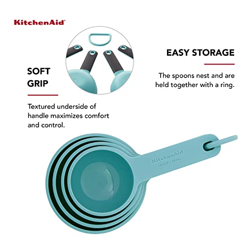 KitchenAid Measuring Cups, Set Of 4, Aqua Sky - color: Aqua Sky, size: Set Of 4