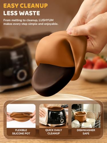 Electric Chocolate Melting Pot, 4-Cup Chocolate, 2 Insert Pots - color: Black